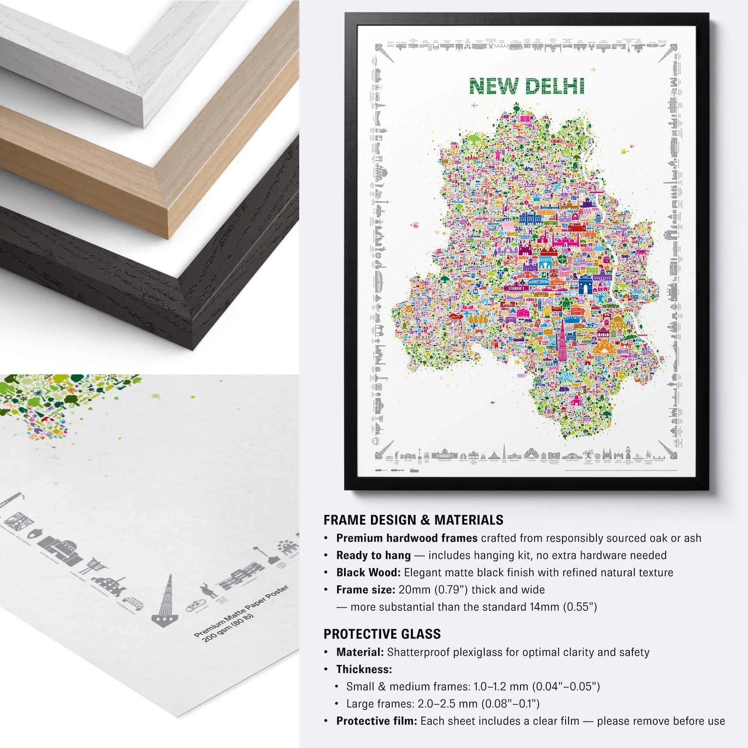 Iconic New Delhi Poster