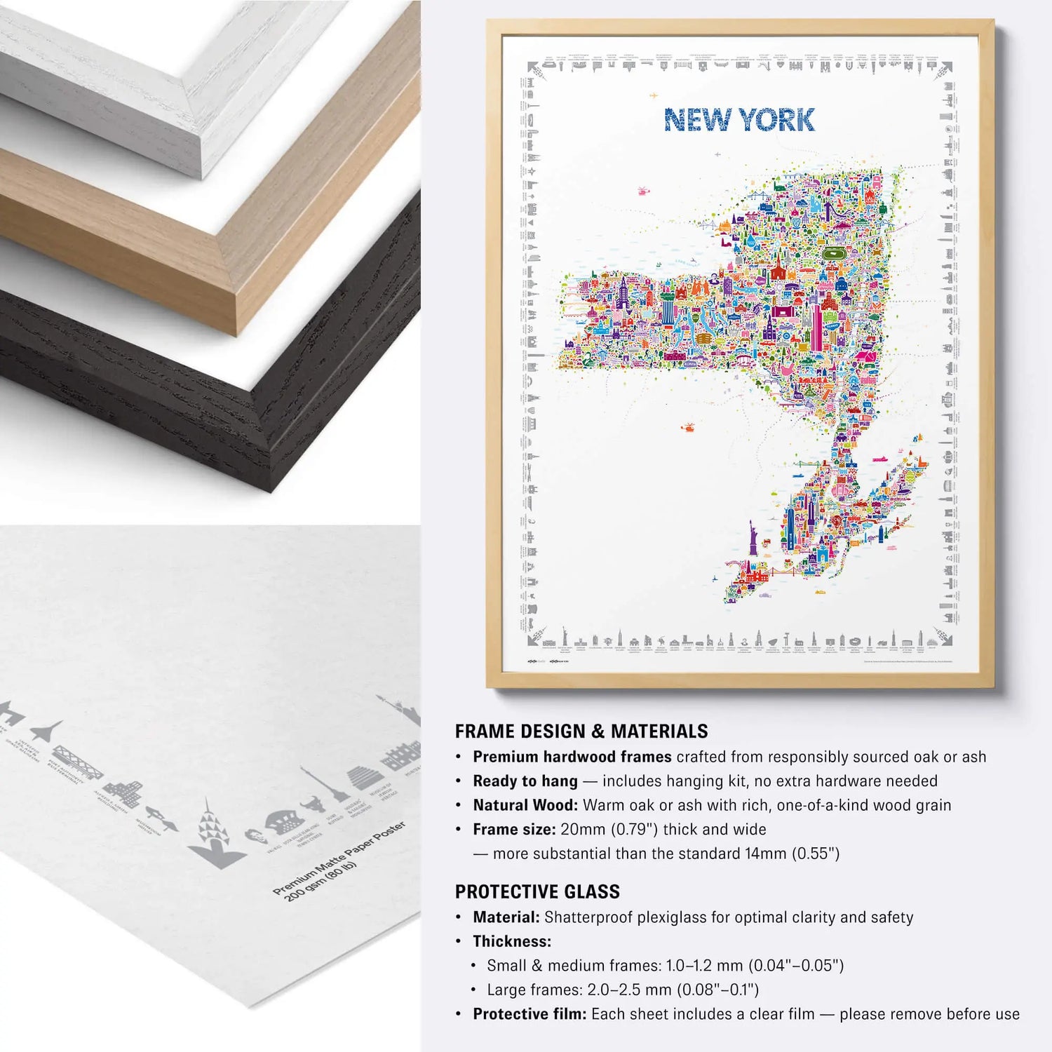 Iconic New York State Poster