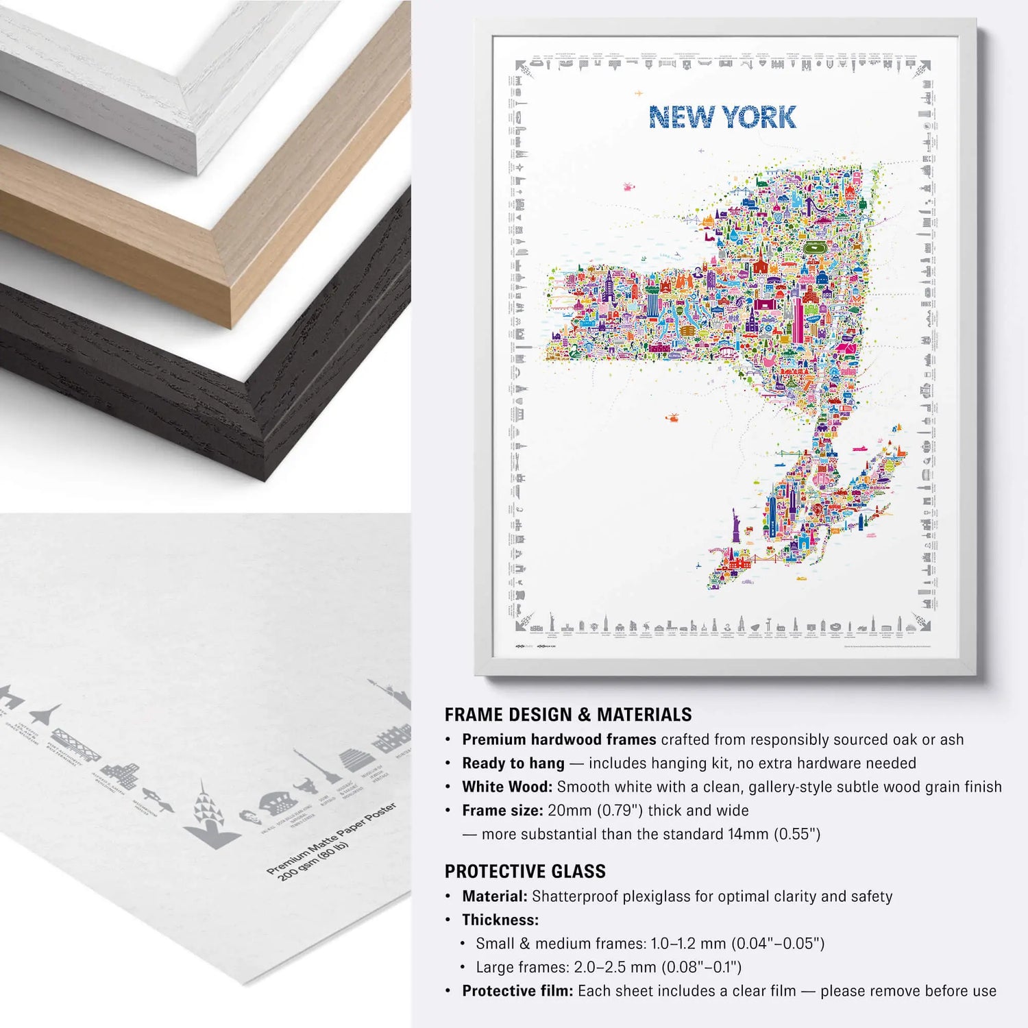 Iconic New York State Poster