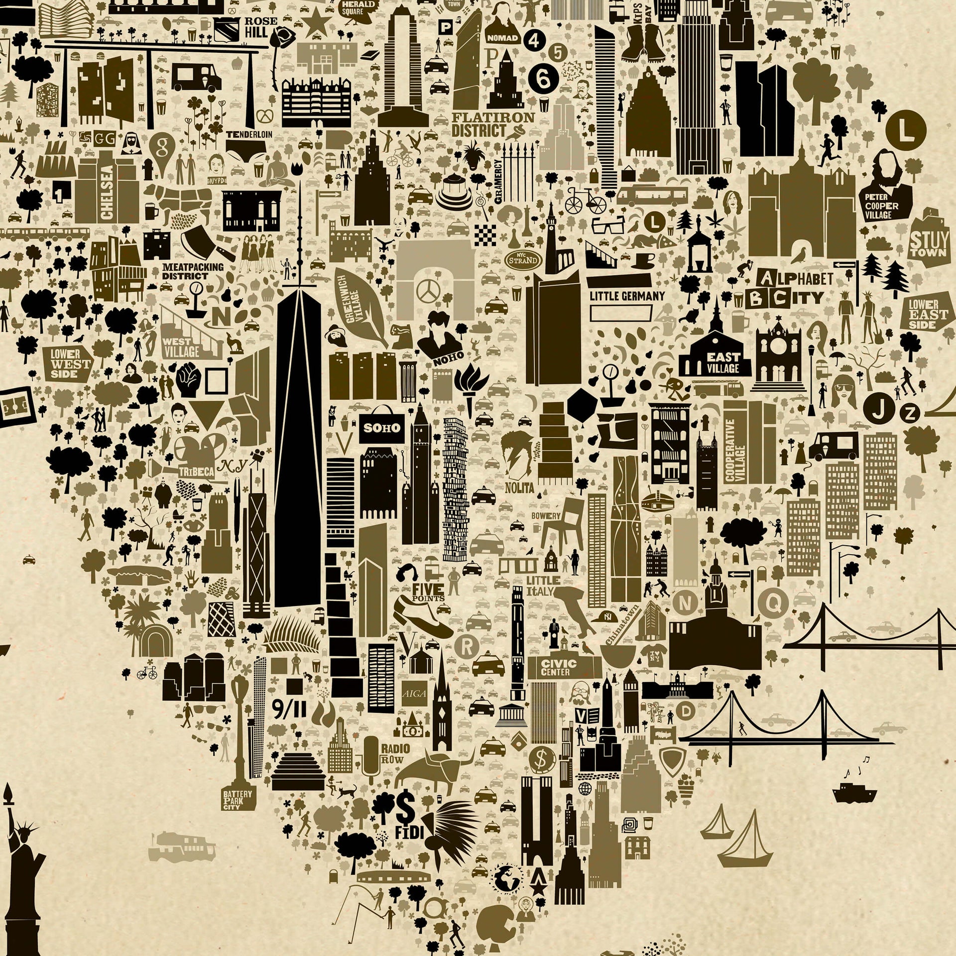 Iconic Manhattan: Antique Edition