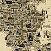 Close up of Massachusetts antique map poster showing Boston Cape Cod Provincetown icons detailed travel wall art print
