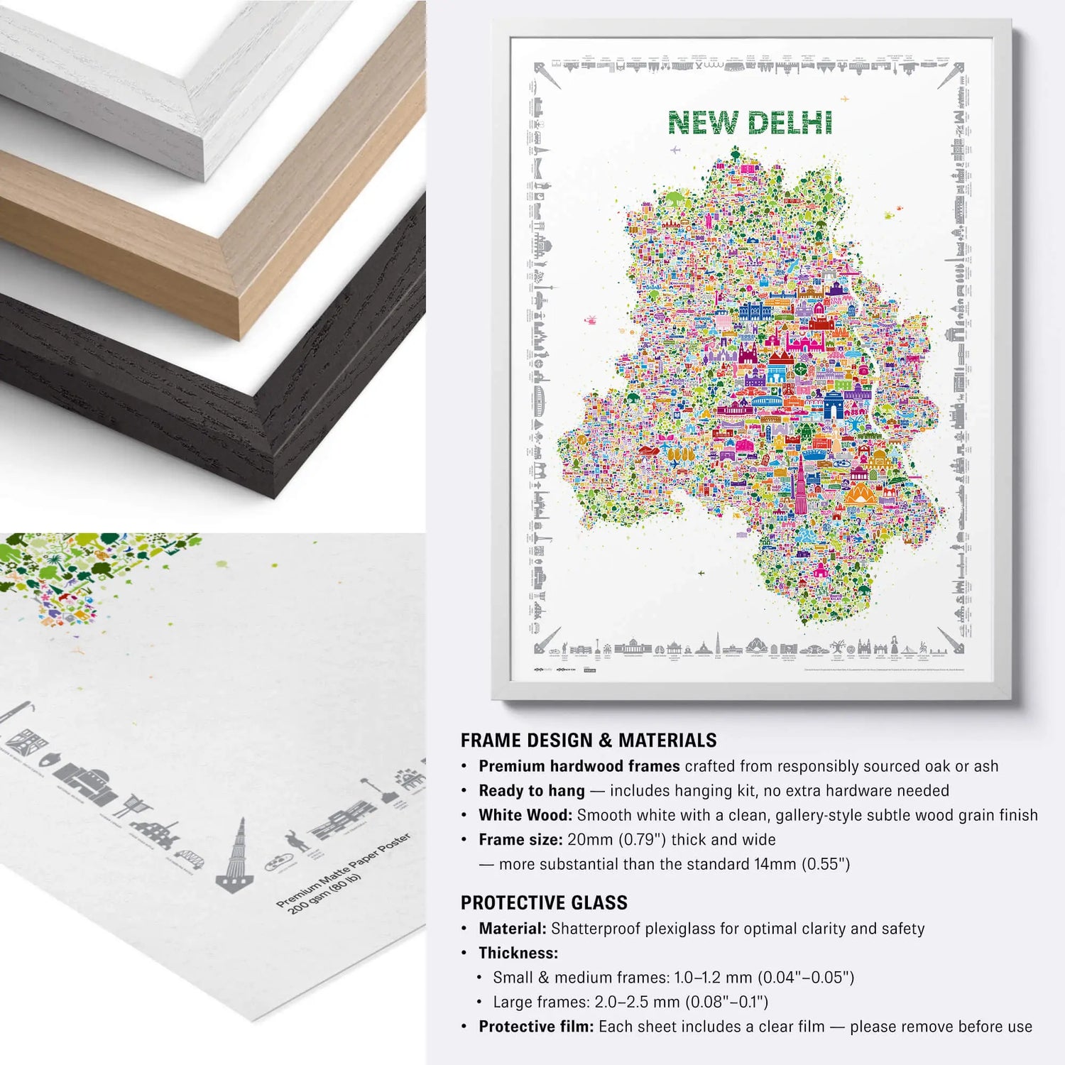 Iconic New Delhi Poster