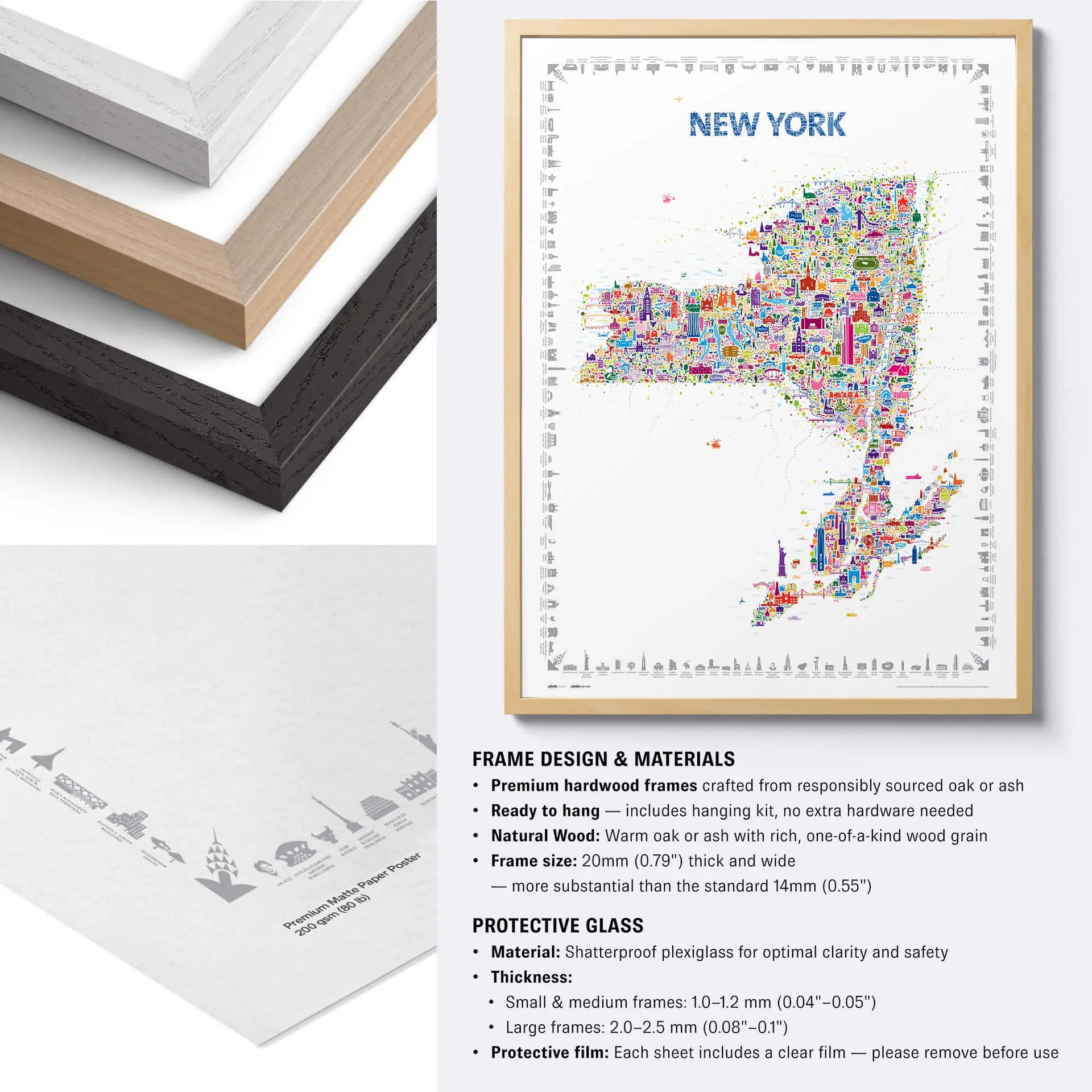 Iconic New York State Poster