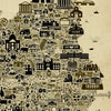 Detailed close-up of the northern Staten Island Antique Edition featuring St. George, Brighton Heights, Tompkinsville, Stapleton, Silver Lake and surrounding illustrated landmarks.